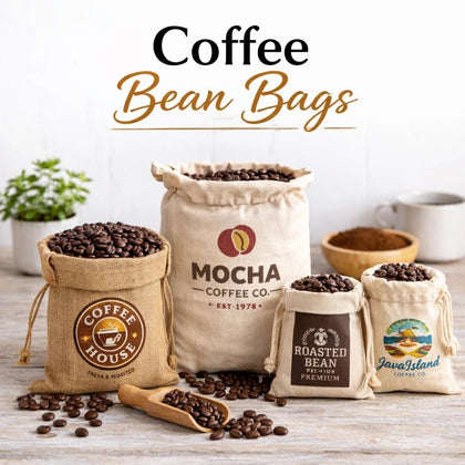 Coffee Bean Bags | Cotton Drawstring Coffee Bean Bags - BAGSGeek