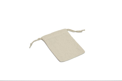 Natural 100% 12x20 Woven Cotton Canvas Double Drawstring - BAGSGeek