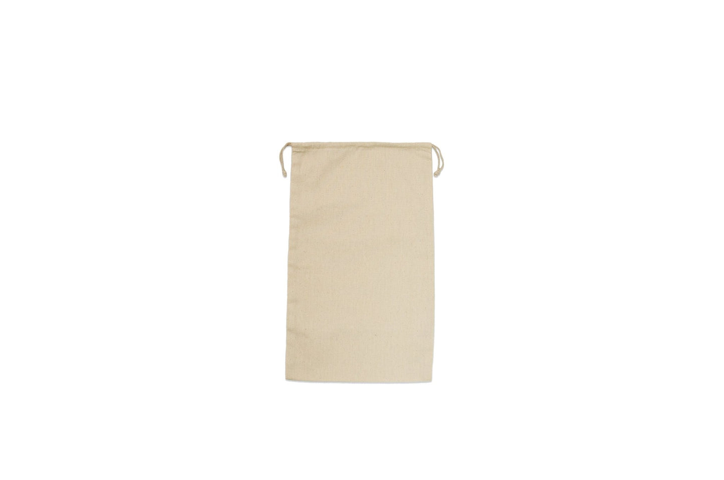 Natural 100% 12x20 Woven Cotton Canvas Double Drawstring - BAGSGeek