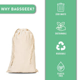 100% Cotton Double Drawstring Muslin Bag - BAGSGeek