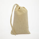 Natural cotton drawstring bag used as the blank for custom cinch bags - BAGSGeek