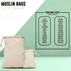 2x3 inch Cotton Reusable Double Drawstring Bags