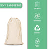 100% Cotton double Drawstring Muslin Bag