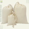 3x4 inches Cotton Muslin Drawstring Bags