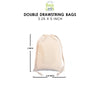 3.25x5 inch Cotton Eco-Friendly Drawstring Bags