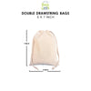 5x7 Cotton Double Drawstring Bags