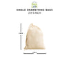 3x5 inches Single Drawstring Bags 