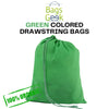 Green Colored Drawstring Bags