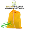 Yellow Colored Drawstring Bags