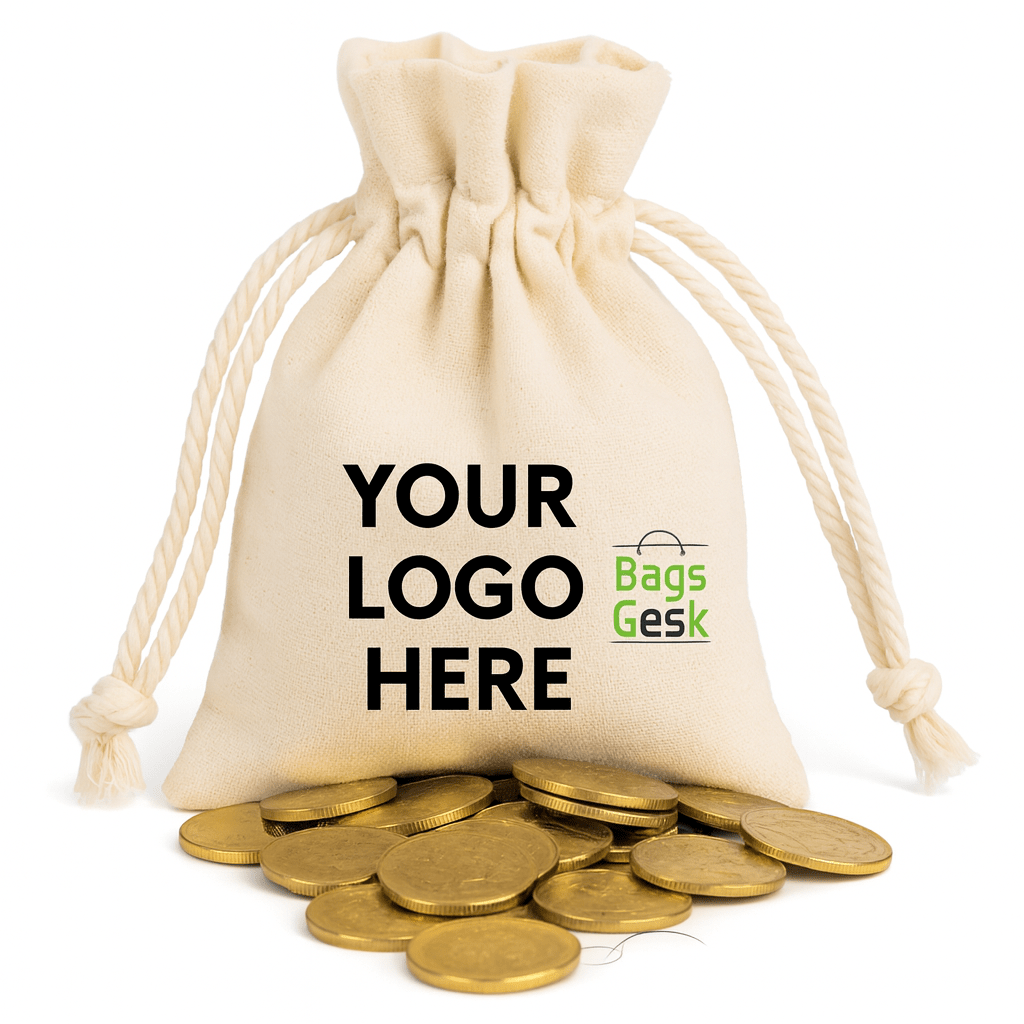 Cotton Drawstring Coin Bags - BAGSGeek