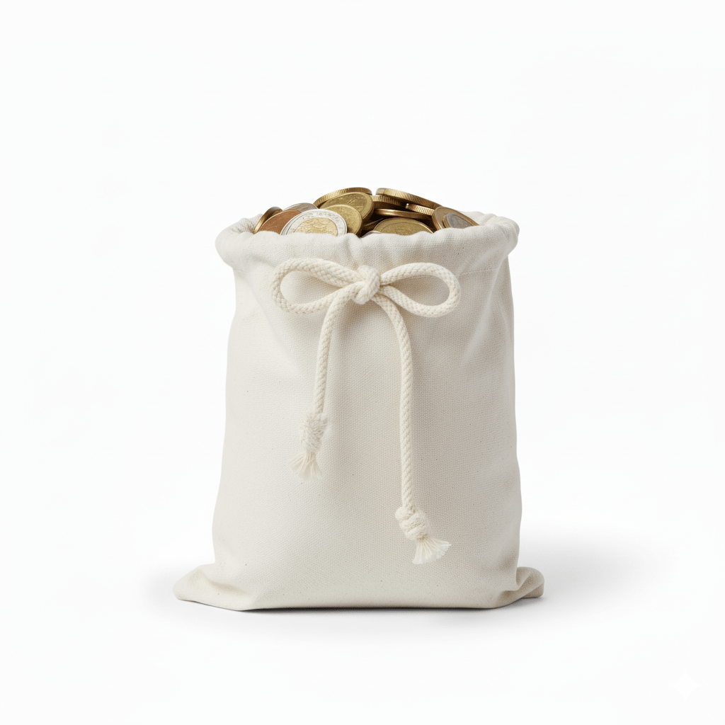 Cotton Drawstring Coin Bags - BAGSGeek