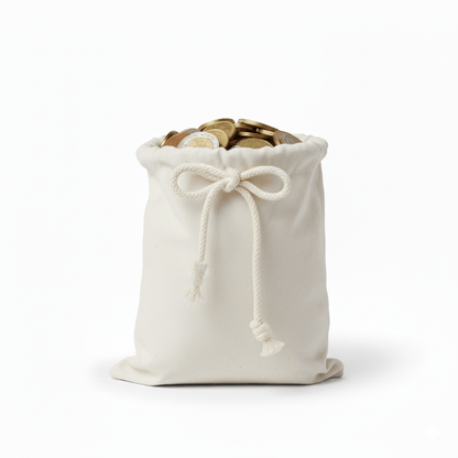 Cotton Drawstring Coin Bags - BAGSGeek