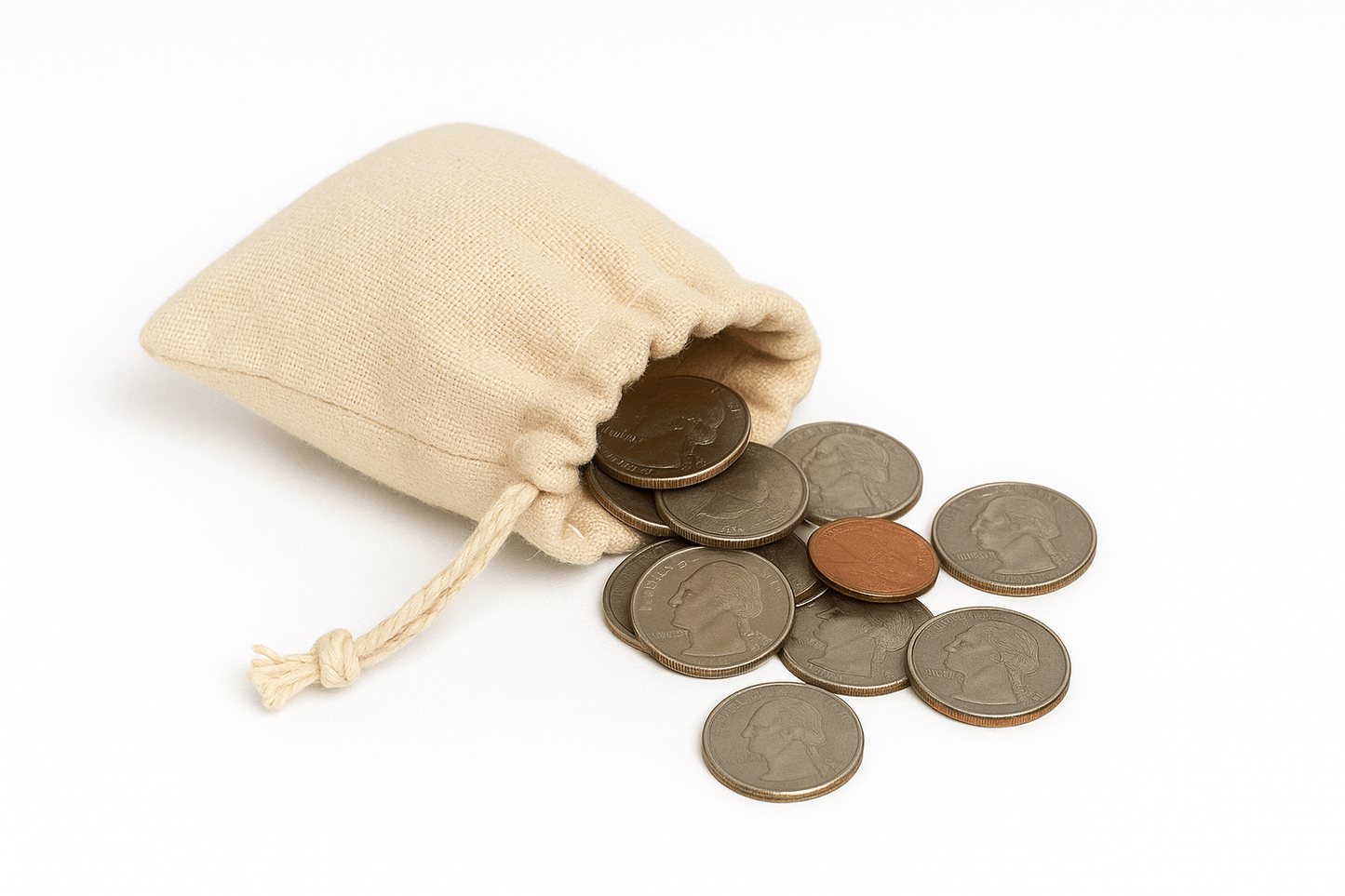 Cotton Drawstring Coin Bags - BAGSGeek