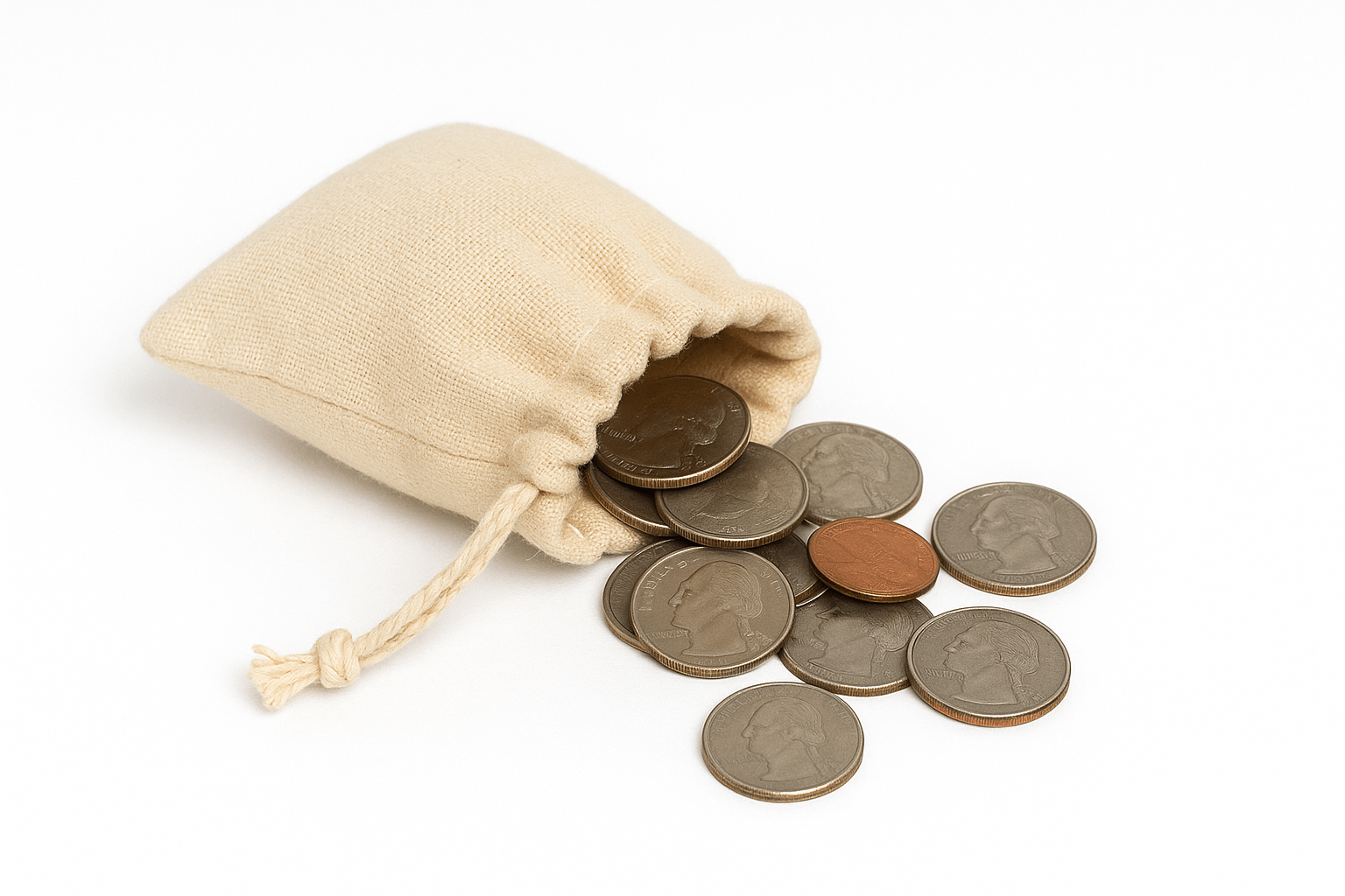 Cotton Drawstring Coin Bags - BAGSGeek