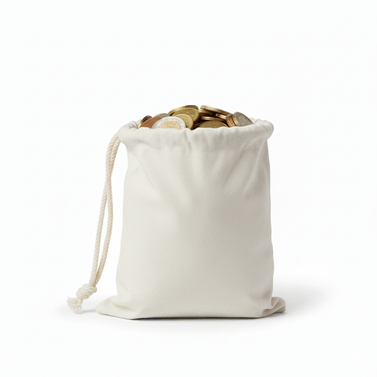 Cotton Drawstring Coin Bags - BAGSGeek