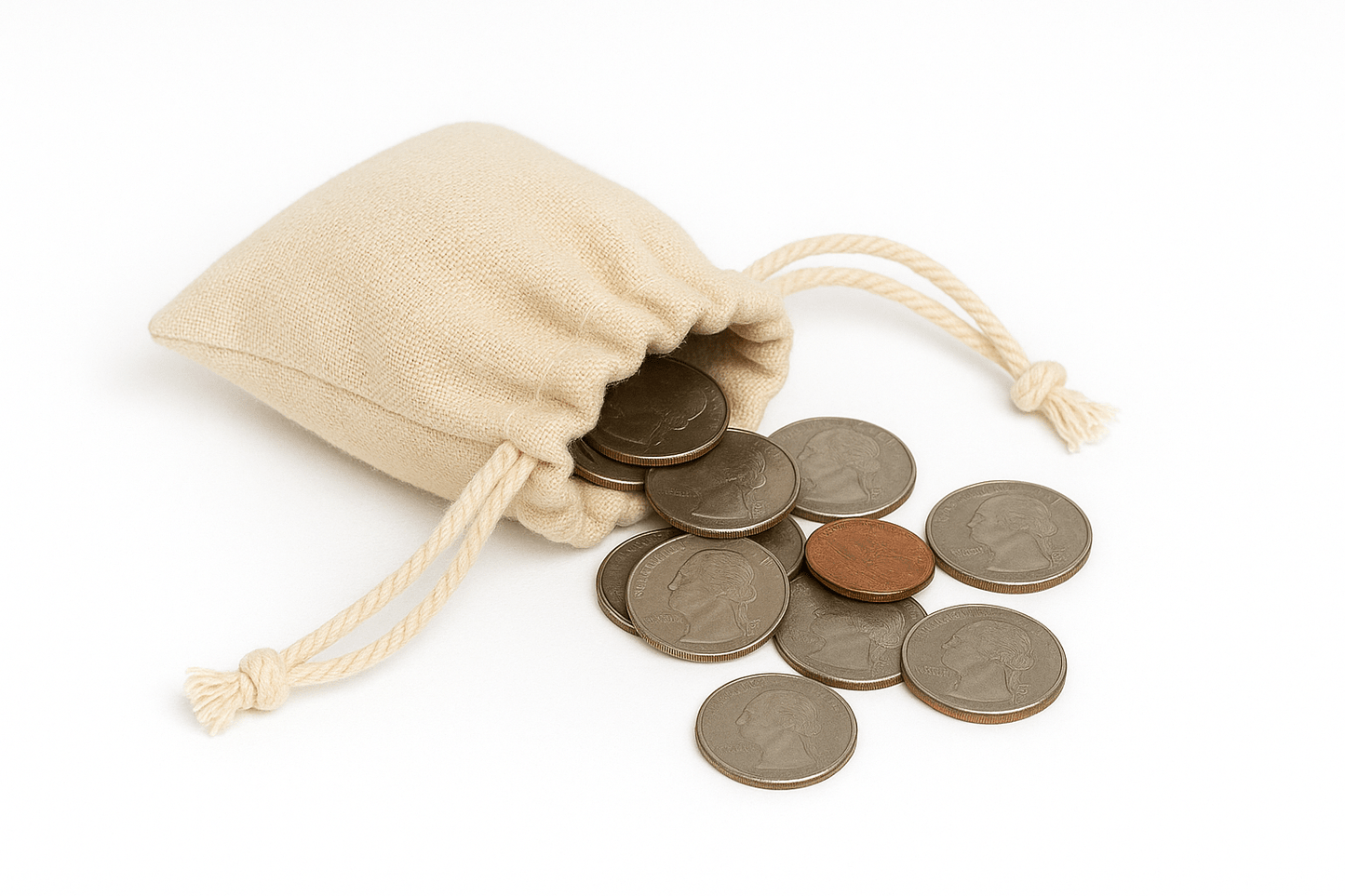 Cotton Drawstring Coin Bags - BAGSGeek