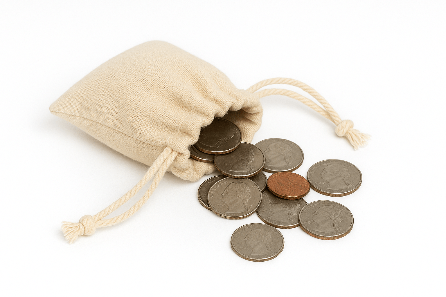 Cotton Drawstring Coin Bags - BAGSGeek