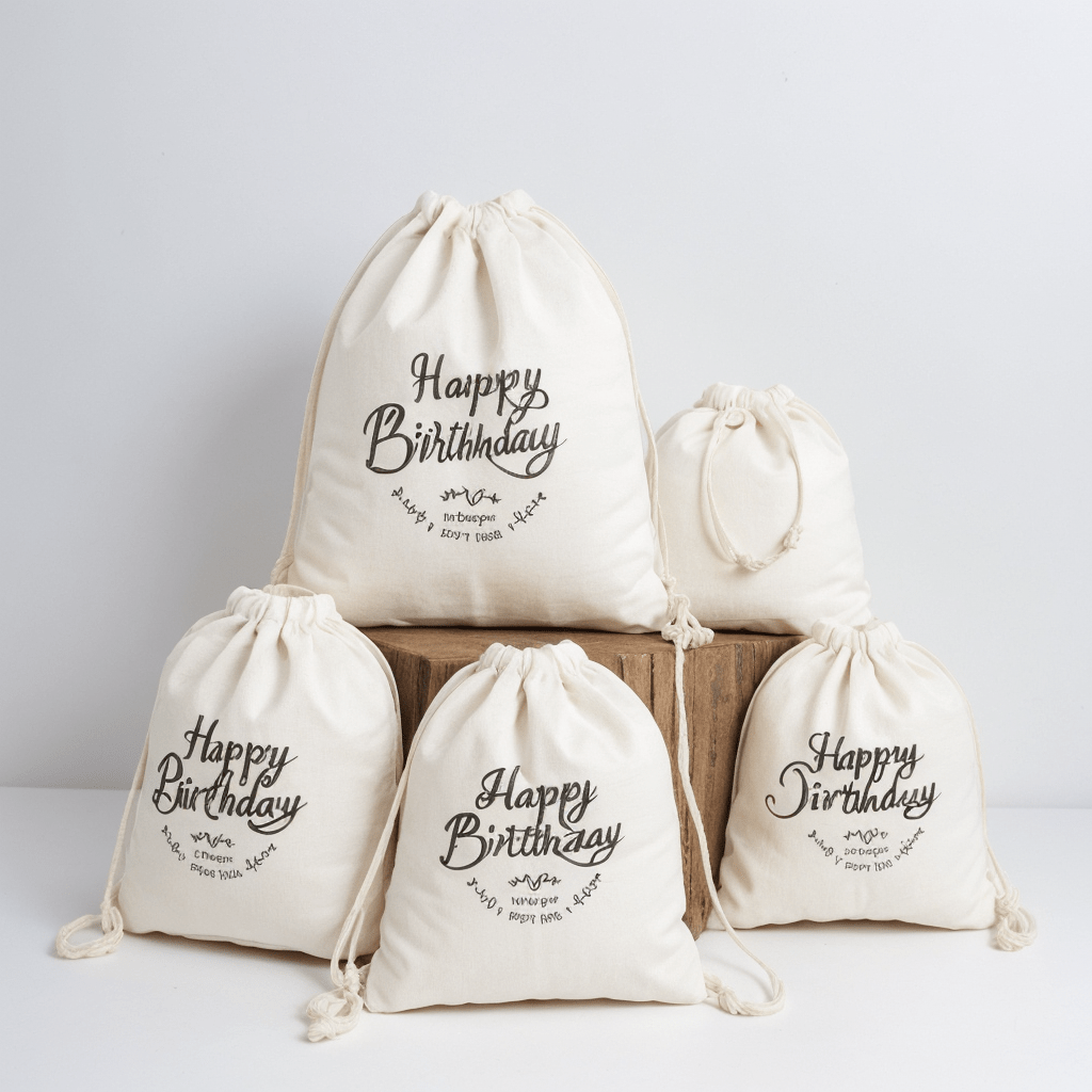 Custom Printed 100% Cotton Packaging Bags - BAGSGeek