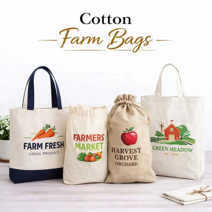 Farm Bags | Cotton Drawstring Farm Bags - BAGSGeek