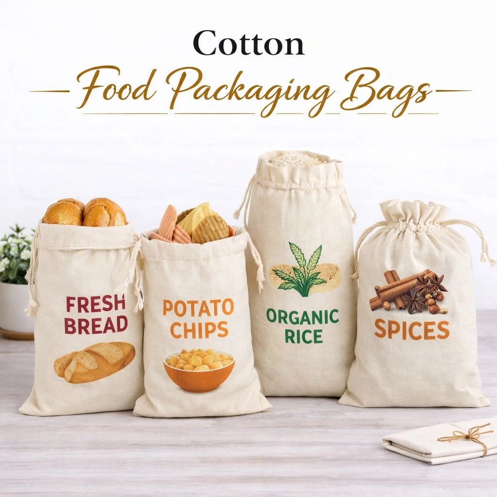Food Packaging Bags | Cotton Drawstring Food Packaging Bags - BAGSGeek