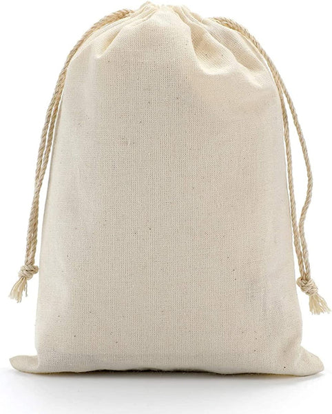 4x6 inches Cotton Drawstring Muslin Bags – BAGSGeek