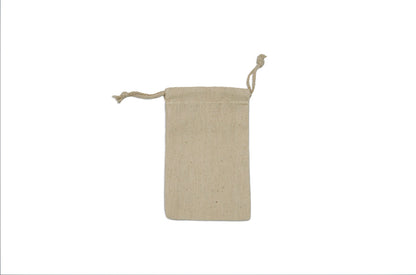 Natural 100% 12x20 Woven Cotton Canvas Double Drawstring - BAGSGeek