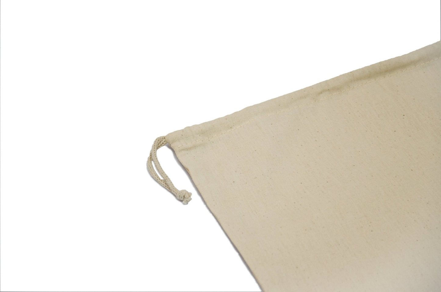 Natural 100% 12x20 Woven Cotton Canvas Double Drawstring - BAGSGeek