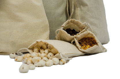 Premium 100% Woven Cotton 10x16 Double Drawstring Bag - BAGSGeek