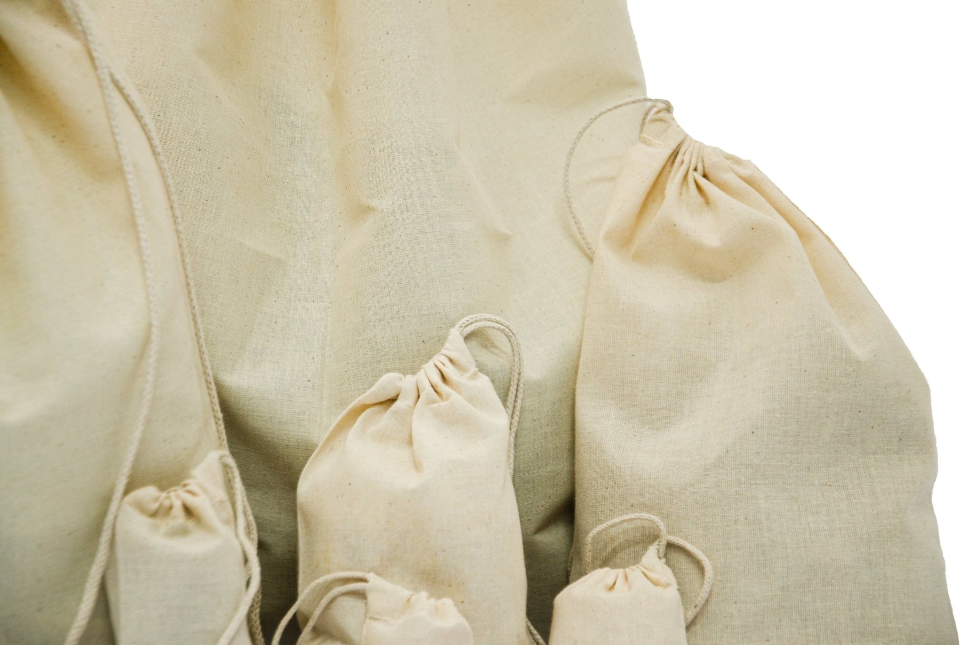 Premium 100% Woven Cotton 18x20 Single Drawstring Bag - BAGSGeek