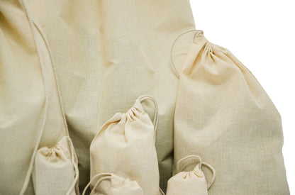 Premium 100% Woven Cotton 18x20 Single Drawstring Bag - BAGSGeek