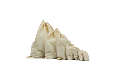 Premium 100% Woven Cotton 18x20 Single Drawstring Bag - BAGSGeek