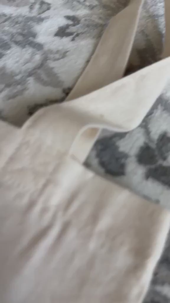 Close-up video of the 9 x 11 inch clearance cotton tote bag