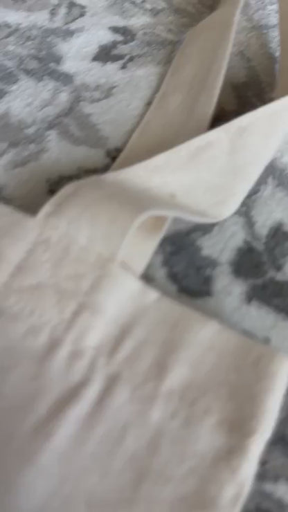 Close-up video of the 9 x 11 inch clearance cotton tote bag